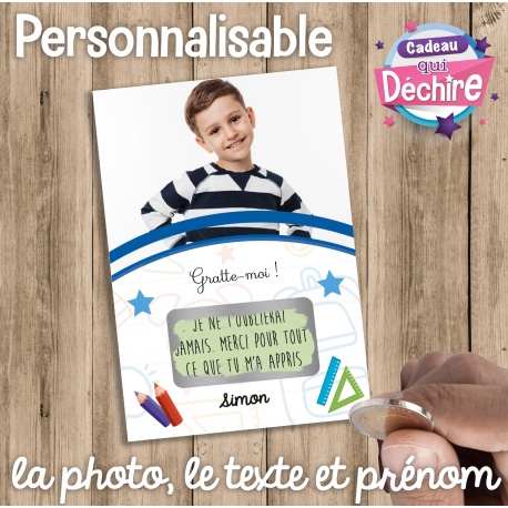 Ticket carte à gratter remerciement