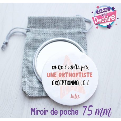 Miroir de poche orthoptiste - 75 mm