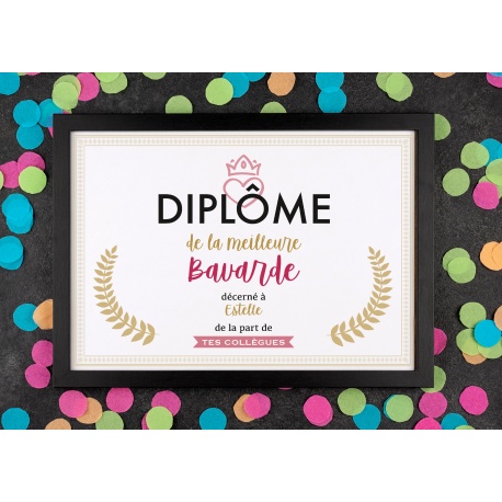 Affiche diplôme bavarde - Choix du format - Vendu sans le cadre