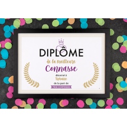 Affiche diplôme connasse - Choix du format - Vendu sans le cadre