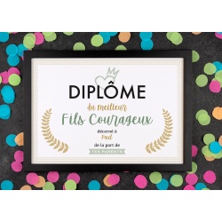 Affiche diplôme courageux - Choix du format - Vendu sans le cadre
