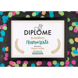 Affiche diplôme humoriste - Choix du format - Vendu sans le cadre