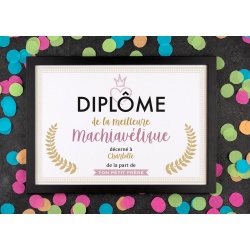 Affiche diplôme machiavélique - Choix du format - Vendu sans le cadre