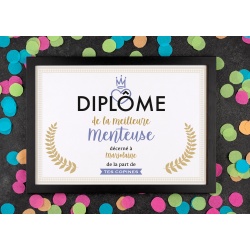 Affiche diplôme menteuse - Choix du format - Vendu sans le cadre
