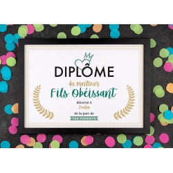 Affiche diplôme obéissant - Choix du format - Vendu sans le cadre