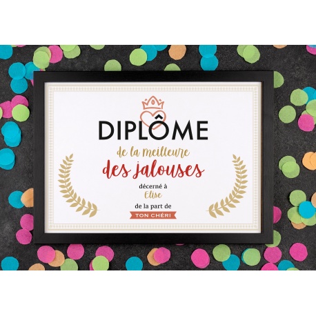 Affiche diplôme jalouse - Choix du format - Vendu sans le cadre