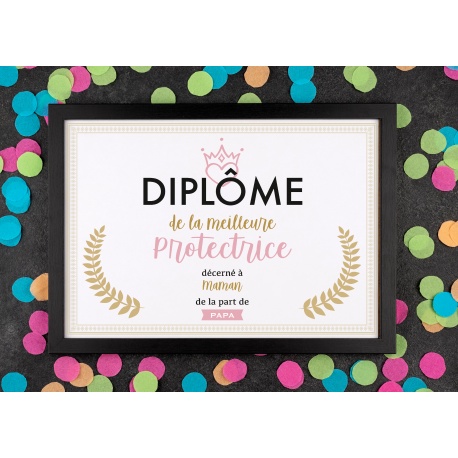Affiche diplôme protectrice - Choix du format - Vendu sans le cadre