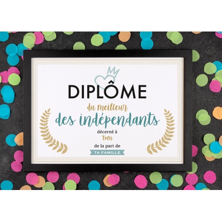 Affiche diplôme indépendant - Choix du format - Vendu sans le cadre