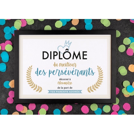 Affiche diplôme persévérant - Choix du format - Vendu sans le cadre