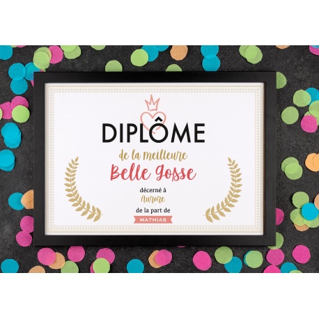 Affiche diplôme belle gosse - Choix du format - Vendu sans le cadre