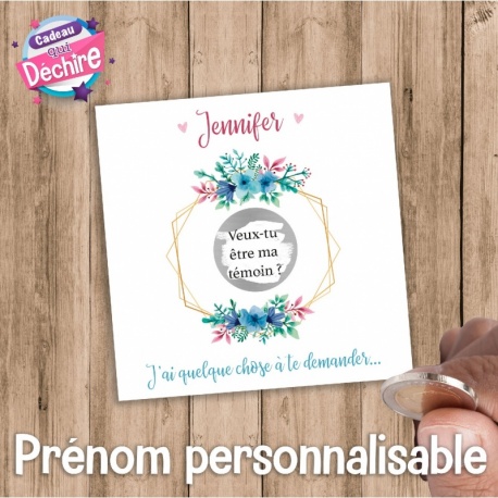 Ticket carte à gratter : demande témoin mariage