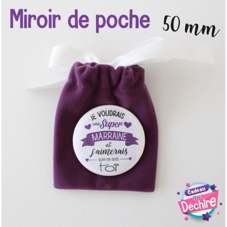 Miroir de poche marraine