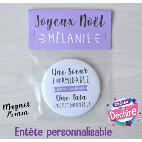 Magnet "Soeur formidable & tata exceptionnelle"
